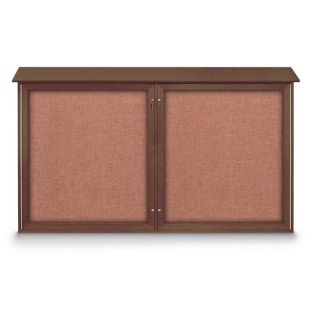 United Visual Products Open Faced Traditional Rounded Corkboard UV646ARC-BLACK-DRKSPR